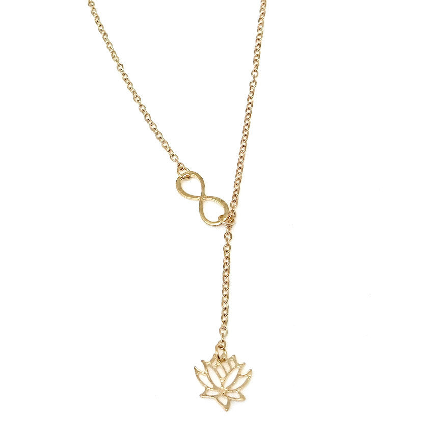 Simple Flower Flower Hollow Lotus Necklace