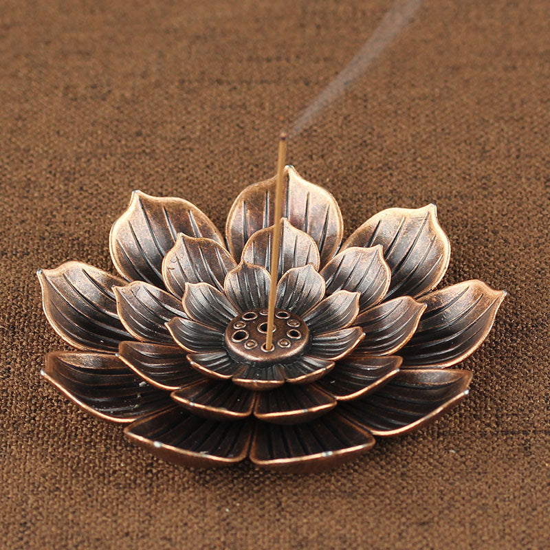 Antique Lotus Incense Stick Holder