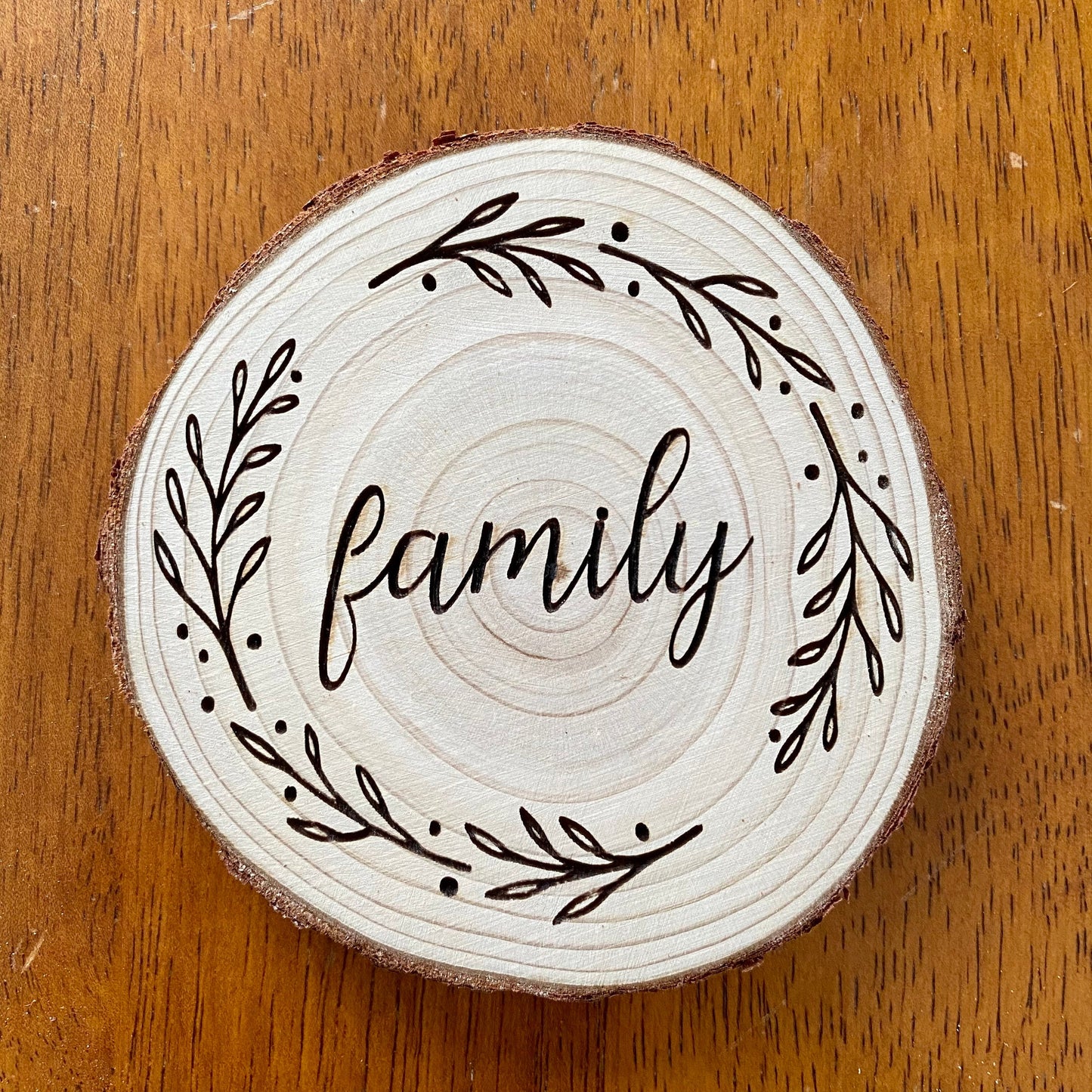 Engraved Serenity Wood Coaster Set