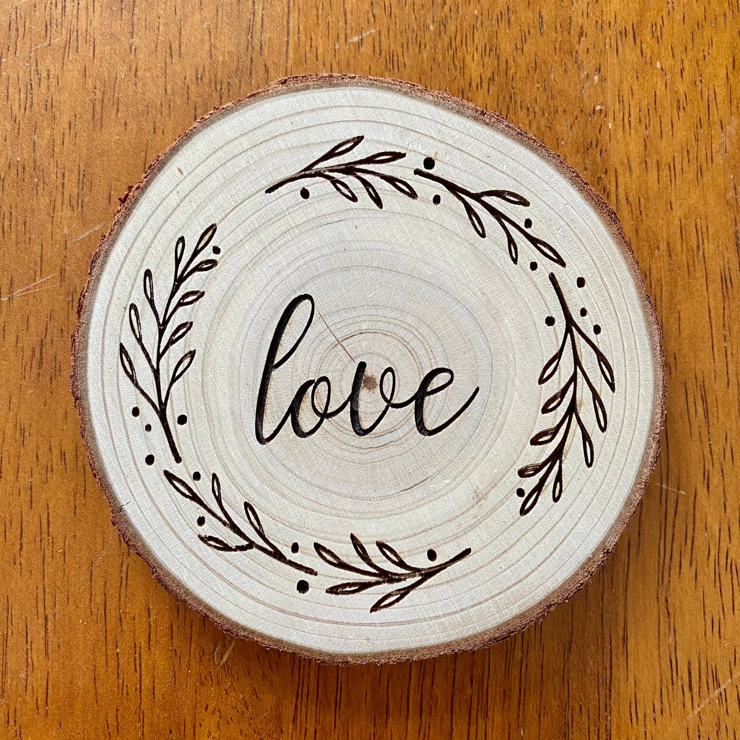 Engraved Serenity Wood Coaster Set