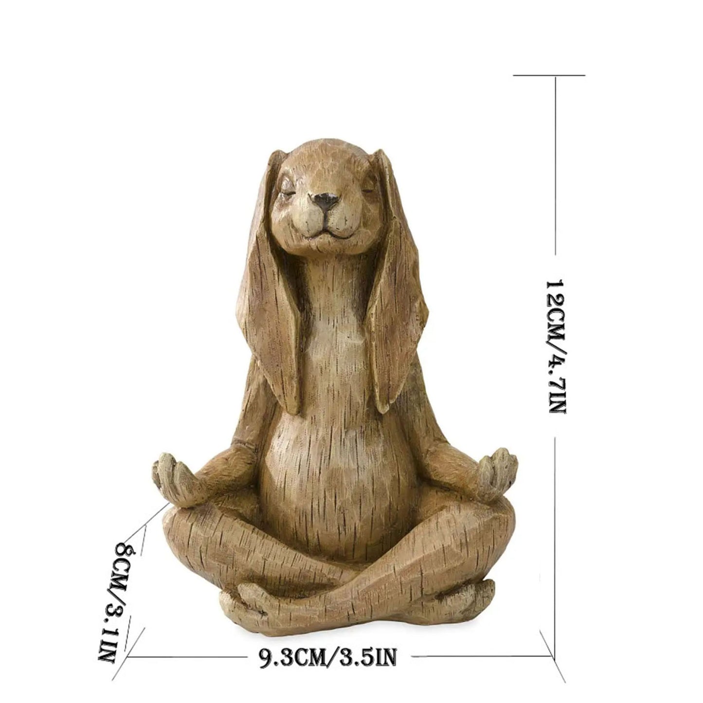 Yoga Space Gift Art Deco Animal Buddha Statue Resin Rabbit Buddha