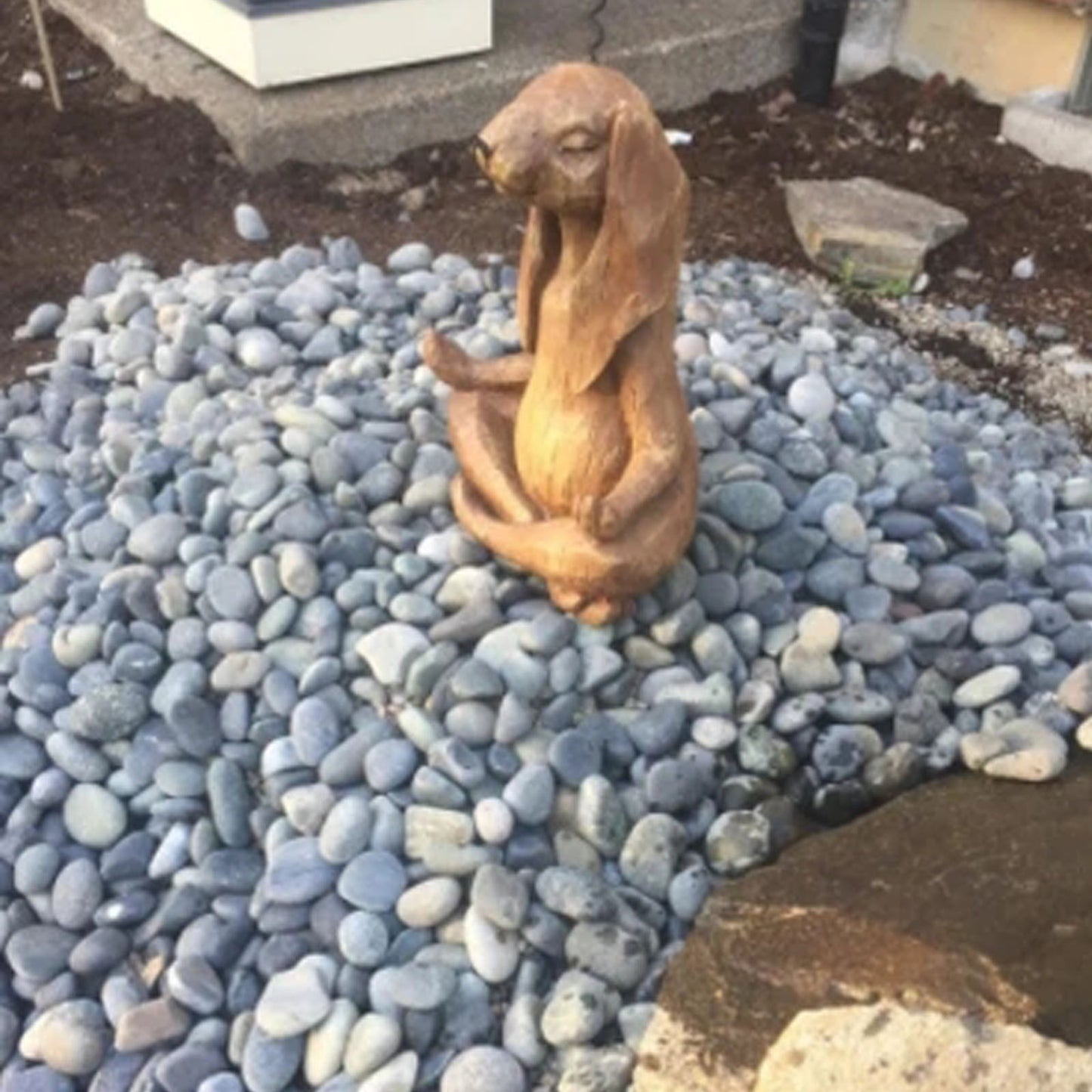 Yoga Space Gift Art Deco Animal Buddha Statue Resin Rabbit Buddha