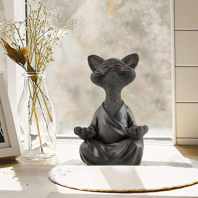 Zen Kitty Serene Statue