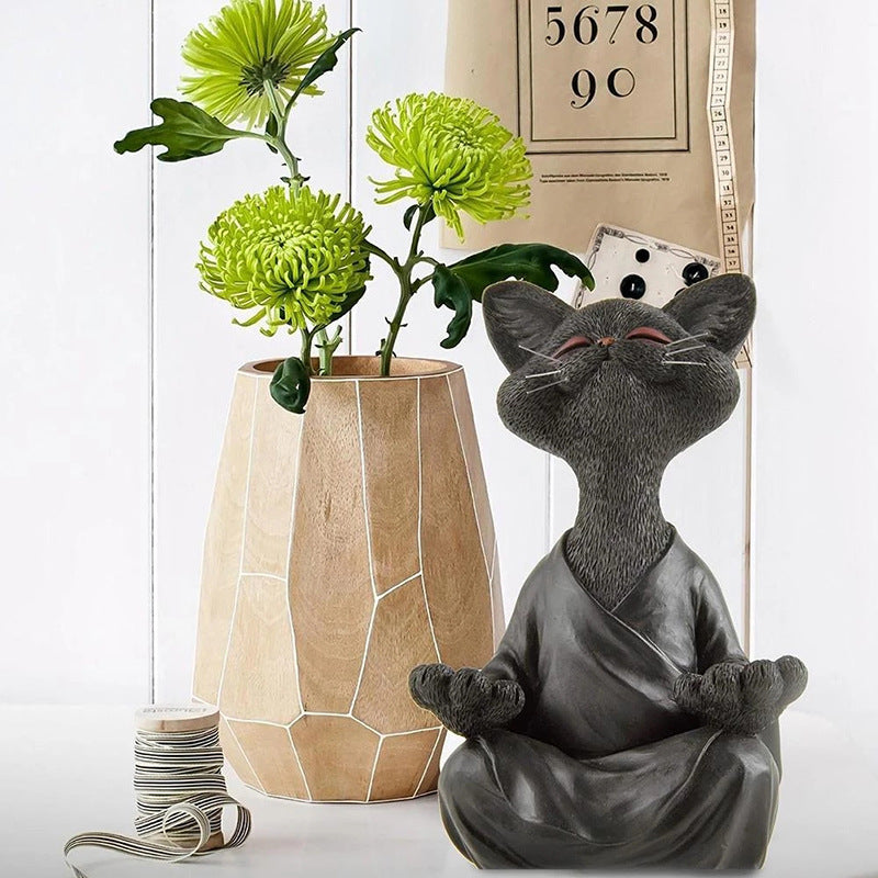 Zen Kitty Serene Statue