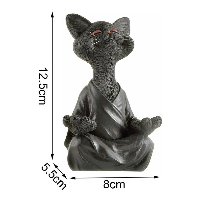 Zen Kitty Serene Statue