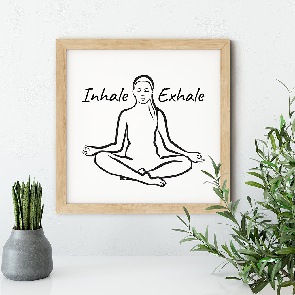 Inhale Exhale Wall Art. Inhale Exhale Print for Pilates 